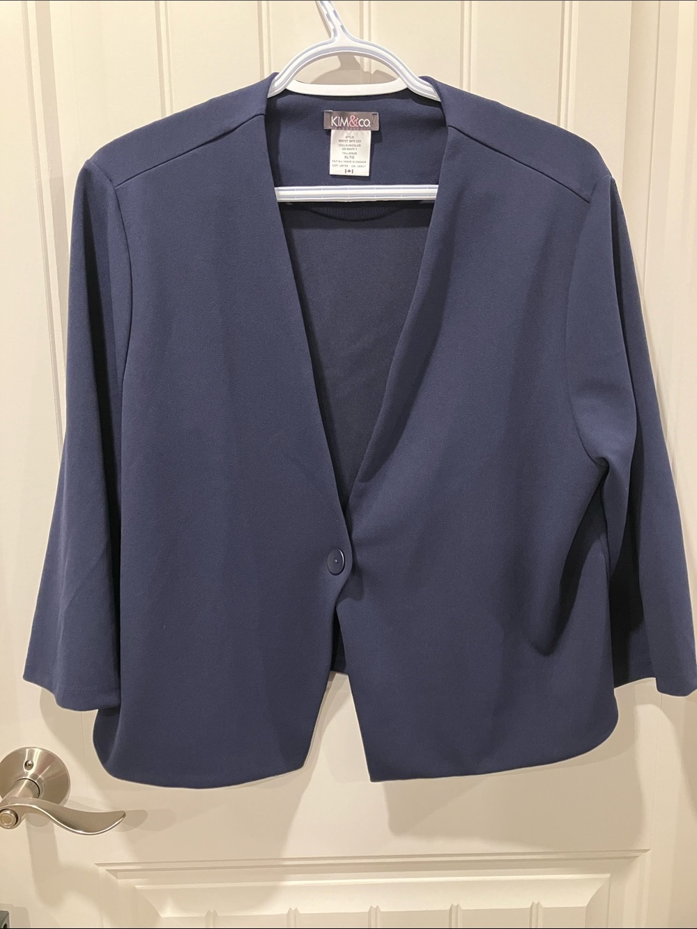 KIM & CO Bolero Jacket NAVY XL LIKE NEW